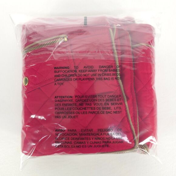 C’ESTTOI Quilted Puffer Vest Women's Medium Red Diamond Stitch Zip Riding Style - Picture 11 of 16